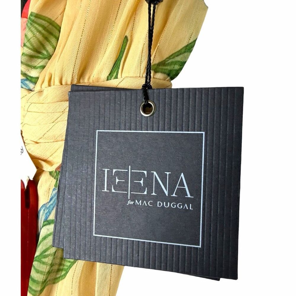 NEW Ieena Mac Duggal 70203 Floral Chiffon High Neck Maxi Dress 14 - Picture 9 of 14